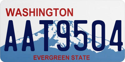 WA license plate AAT9504