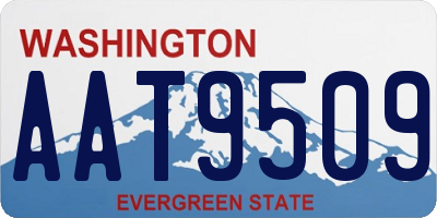 WA license plate AAT9509