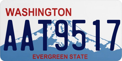 WA license plate AAT9517