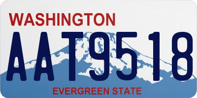 WA license plate AAT9518