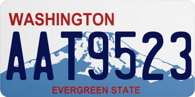 WA license plate AAT9523