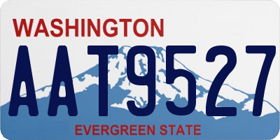 WA license plate AAT9527