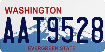 WA license plate AAT9528