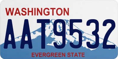 WA license plate AAT9532