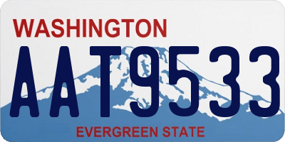 WA license plate AAT9533