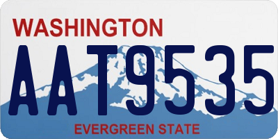WA license plate AAT9535