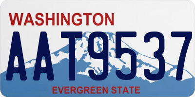 WA license plate AAT9537