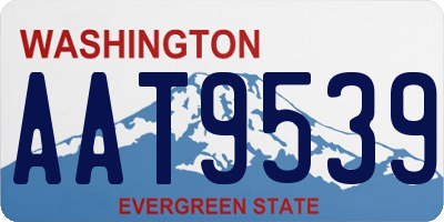 WA license plate AAT9539