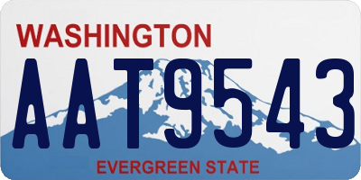 WA license plate AAT9543