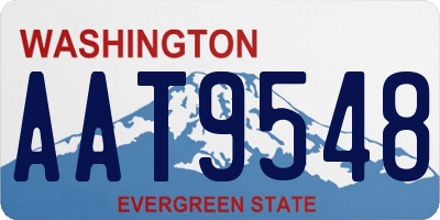 WA license plate AAT9548