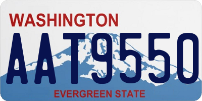 WA license plate AAT9550