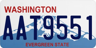 WA license plate AAT9551