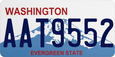 WA license plate AAT9552