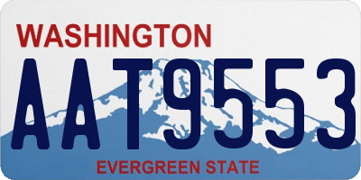 WA license plate AAT9553