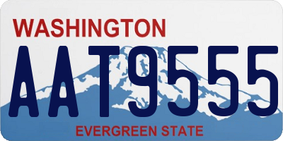 WA license plate AAT9555
