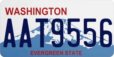 WA license plate AAT9556