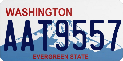 WA license plate AAT9557