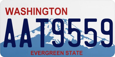 WA license plate AAT9559
