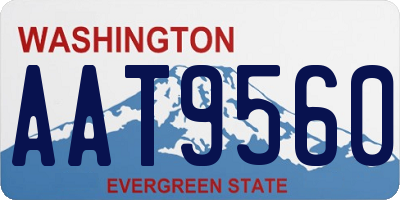 WA license plate AAT9560