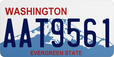 WA license plate AAT9561
