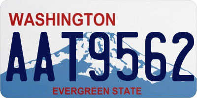 WA license plate AAT9562