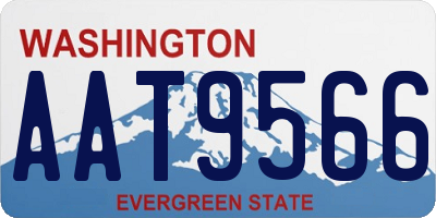 WA license plate AAT9566