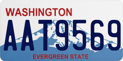 WA license plate AAT9569