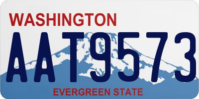 WA license plate AAT9573