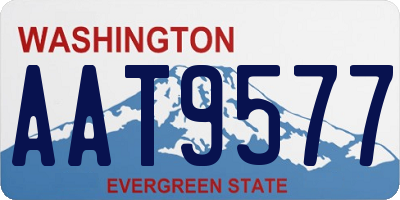 WA license plate AAT9577
