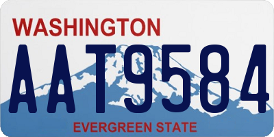 WA license plate AAT9584