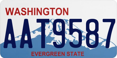 WA license plate AAT9587