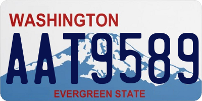 WA license plate AAT9589