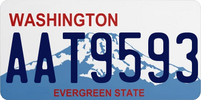 WA license plate AAT9593