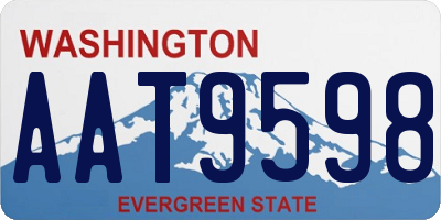 WA license plate AAT9598
