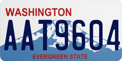 WA license plate AAT9604