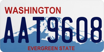 WA license plate AAT9608