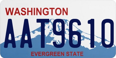 WA license plate AAT9610