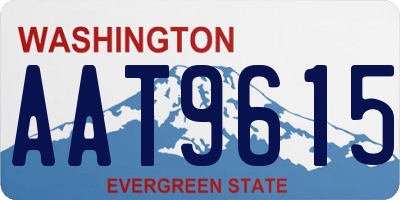 WA license plate AAT9615
