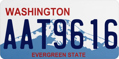 WA license plate AAT9616
