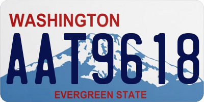 WA license plate AAT9618