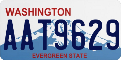 WA license plate AAT9629