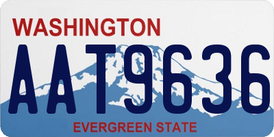 WA license plate AAT9636