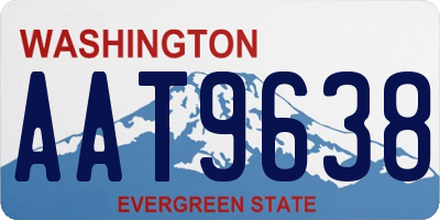 WA license plate AAT9638