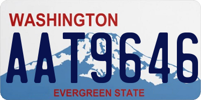 WA license plate AAT9646