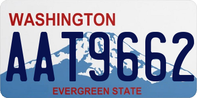 WA license plate AAT9662