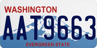 WA license plate AAT9663