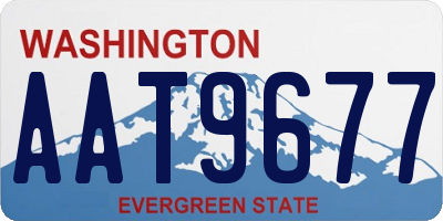 WA license plate AAT9677