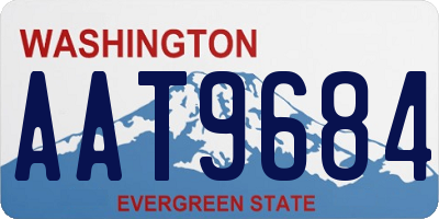 WA license plate AAT9684