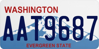WA license plate AAT9687