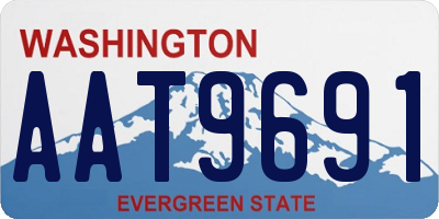 WA license plate AAT9691